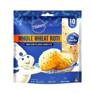 Pillsbury Whole Wheat Roti 500g(10 Pcs)